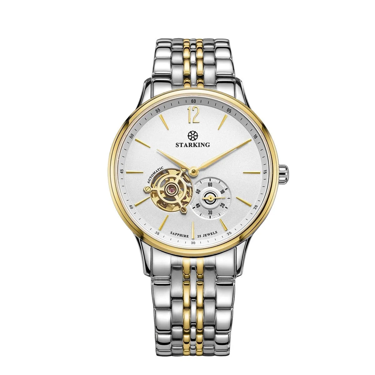 Automatic mechanical business men's watch with sapphire crystal glass and stainless steel case