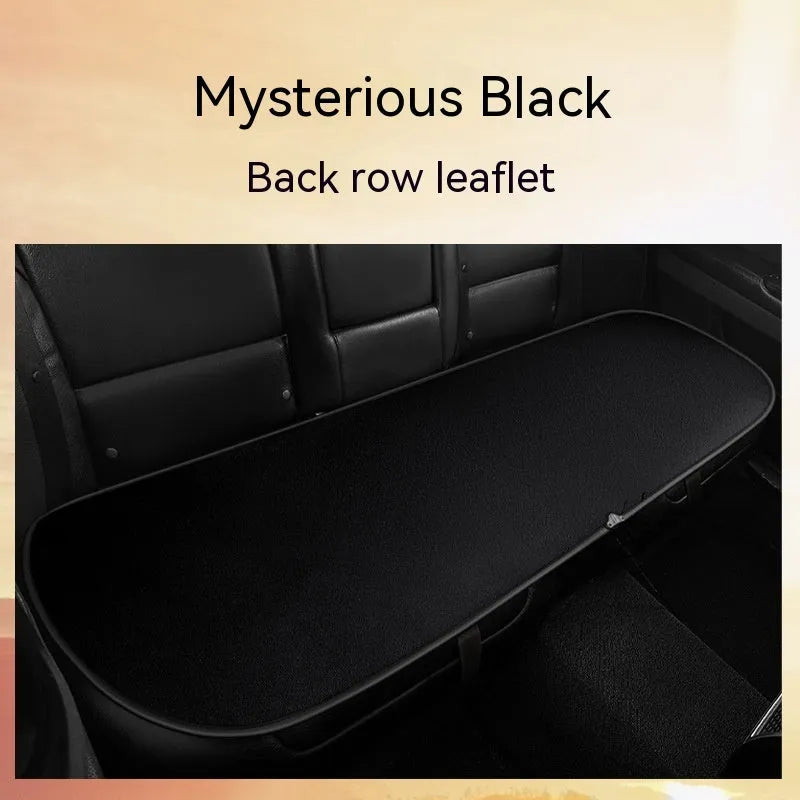 Auto heating car seat cushion with cotton filler shown in beige colour on vehicle seat