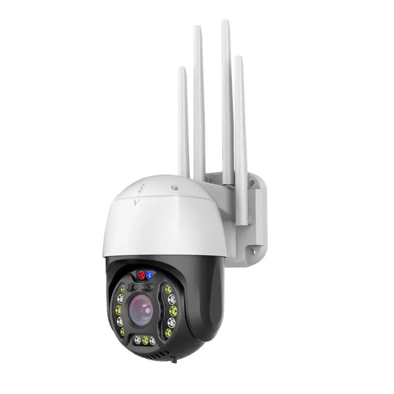 360-degree rotating outdoor dome surveillance camera with infrared night vision LEDs