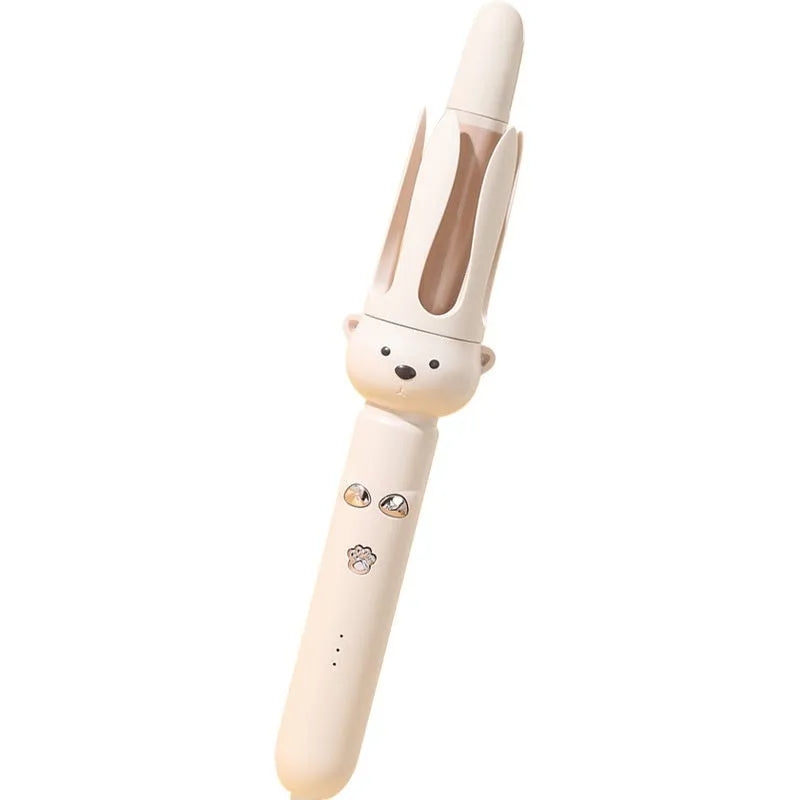 Beige anion automatic hair curler with FSH208 negative ion technology and hair stick
