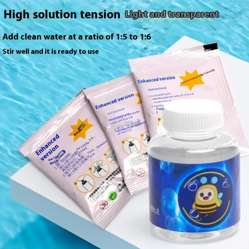 10ml high concentration bubble liquid refill in plastic bottle for children's bubble machine