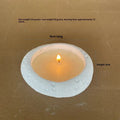 White cement fair-faced candlestick ornament for aromatherapy candles on a shelf