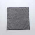 Grey 25x25cm square microfiber kitchen cleaning cloth for oilproof pot and bowl cleaning.
