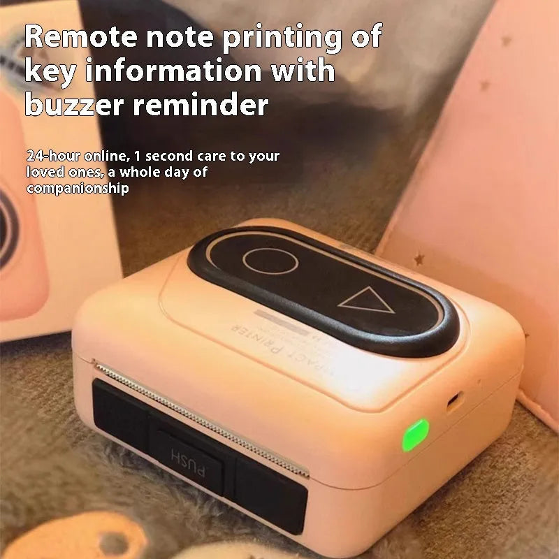 Avocado green bluetooth mini thermal printer for mobile phone text printing with compact design