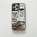 Full wrap TPU phone case with painted cat graffiti design for iPhone 15