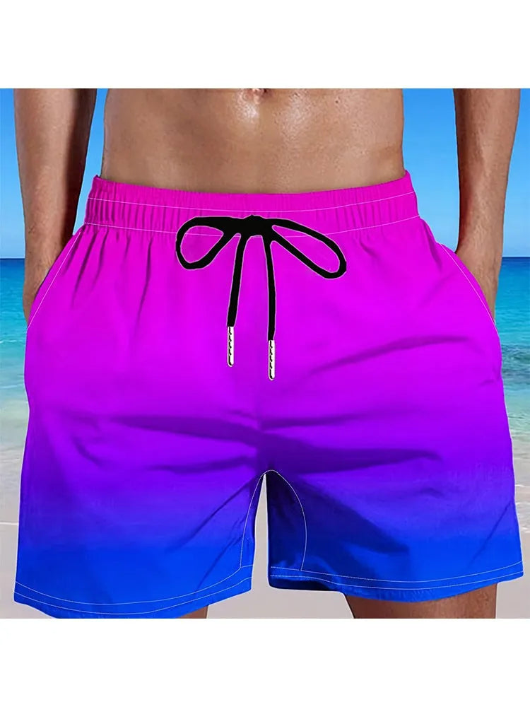 Man wearing grey gradient 3D printed mesh sports shorts against a plain background.