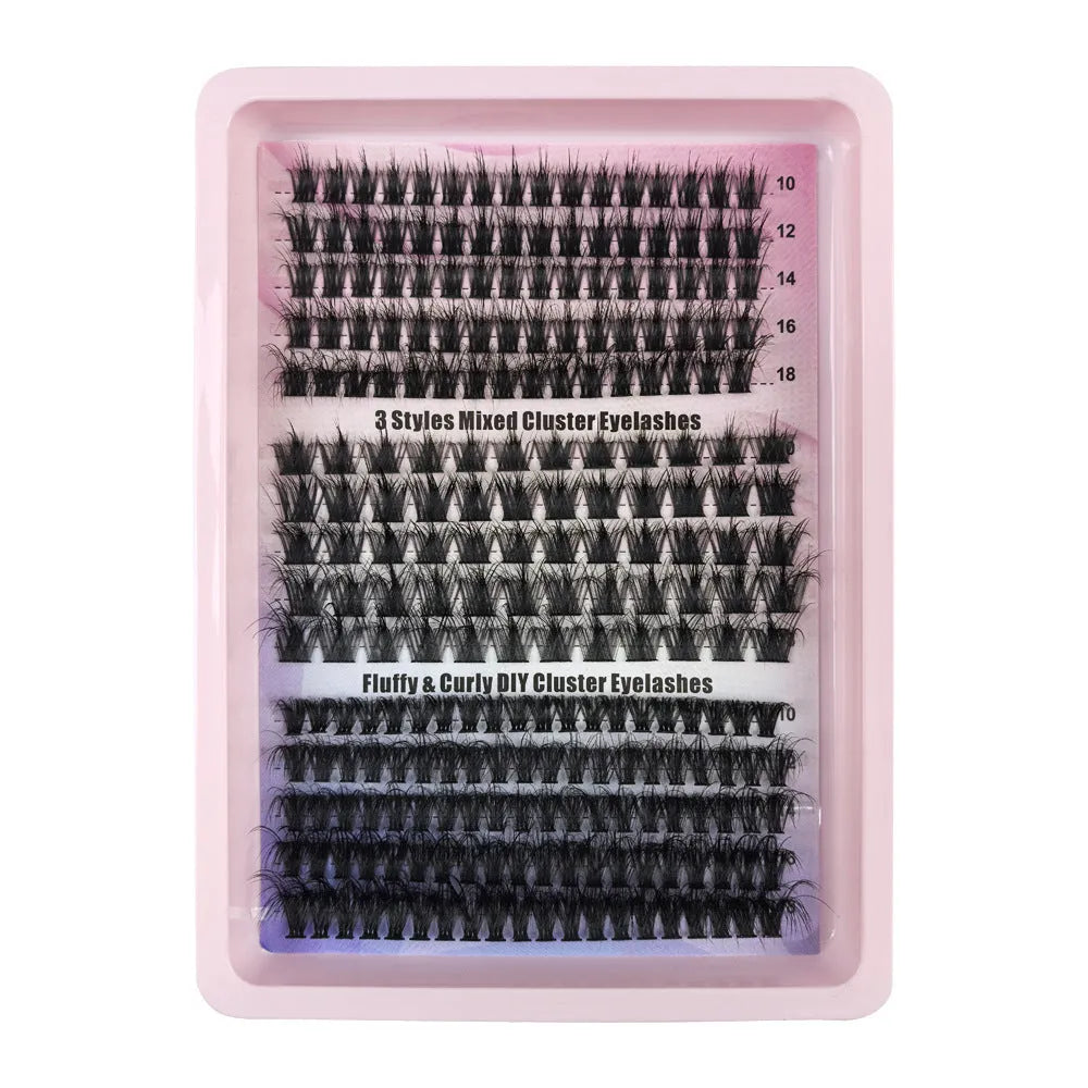 Creative large capacity messy eyelash mixed box measuring 13.7cm with multiple specification options