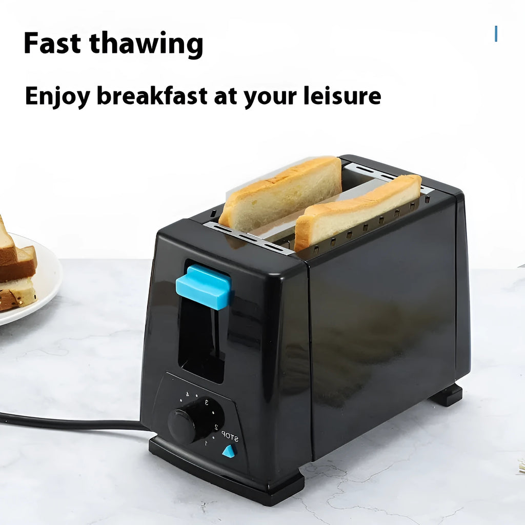 650W fully automatic metal toaster sandwich breakfast bread maker in silver with touch button
