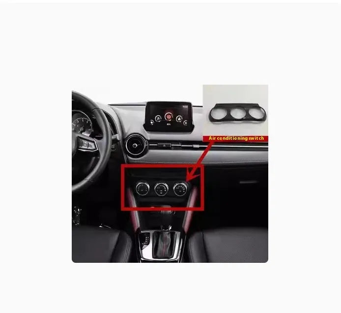 Atz aluminium alloy transparent steering wheel button decorative stickers in brushed red silver and blue for Mazda and Honda cars