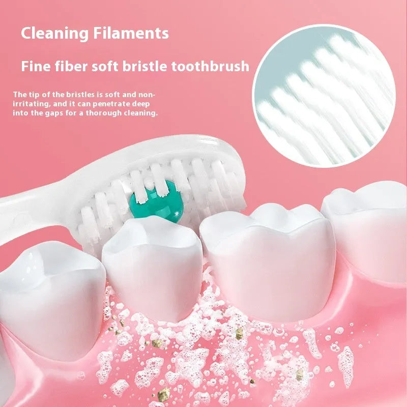 Box containing 20 disposable bead toothbrushes for travel with flavour options