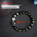Natural obsidian bracelet with 10mm beads in three national style variations