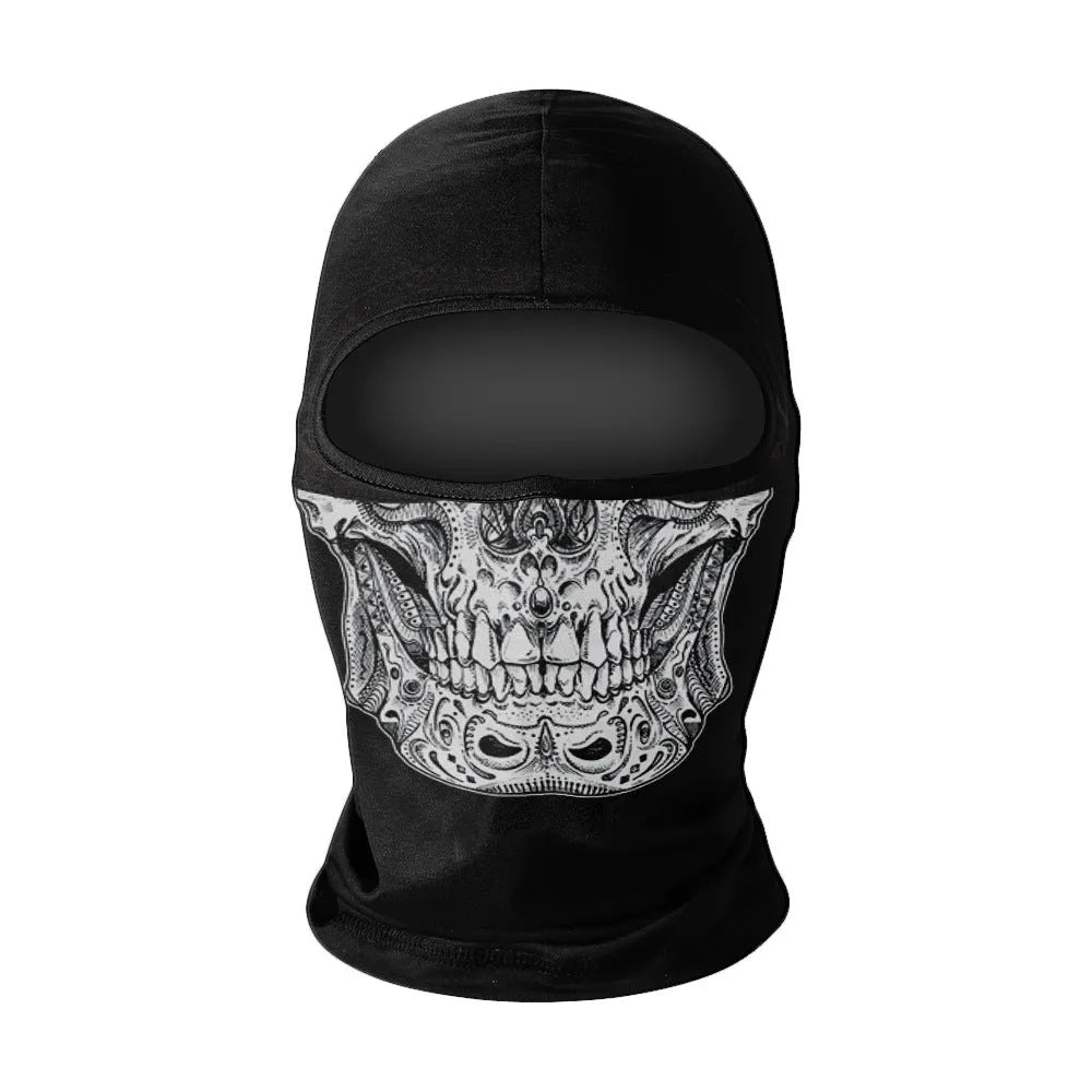 Summer breathable full face sun protection headgear in ice silk fabric, polyester, average size, available in multiple colours