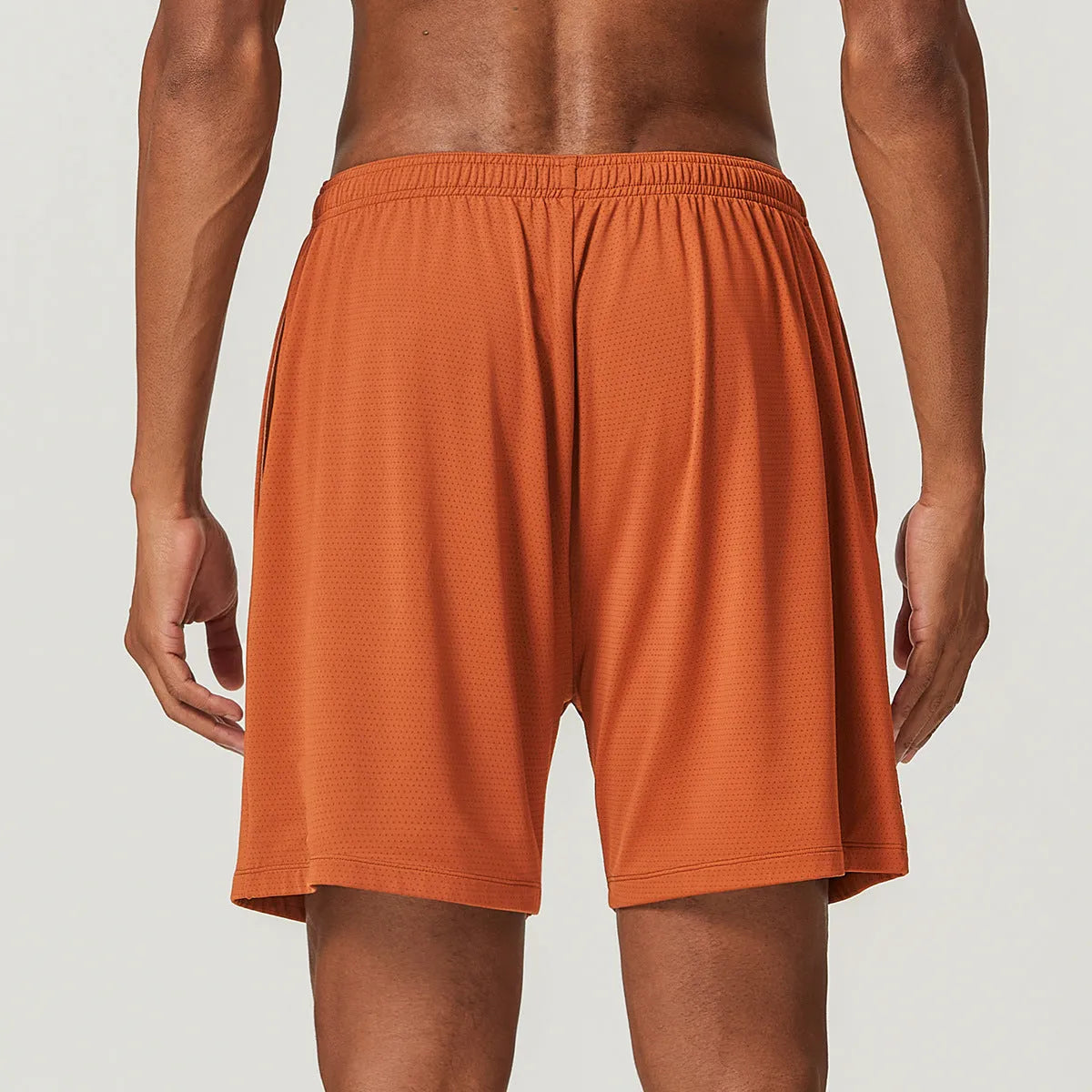 Men's quick-dry running shorts in multiple colours with double-layer construction and mid-waist design
