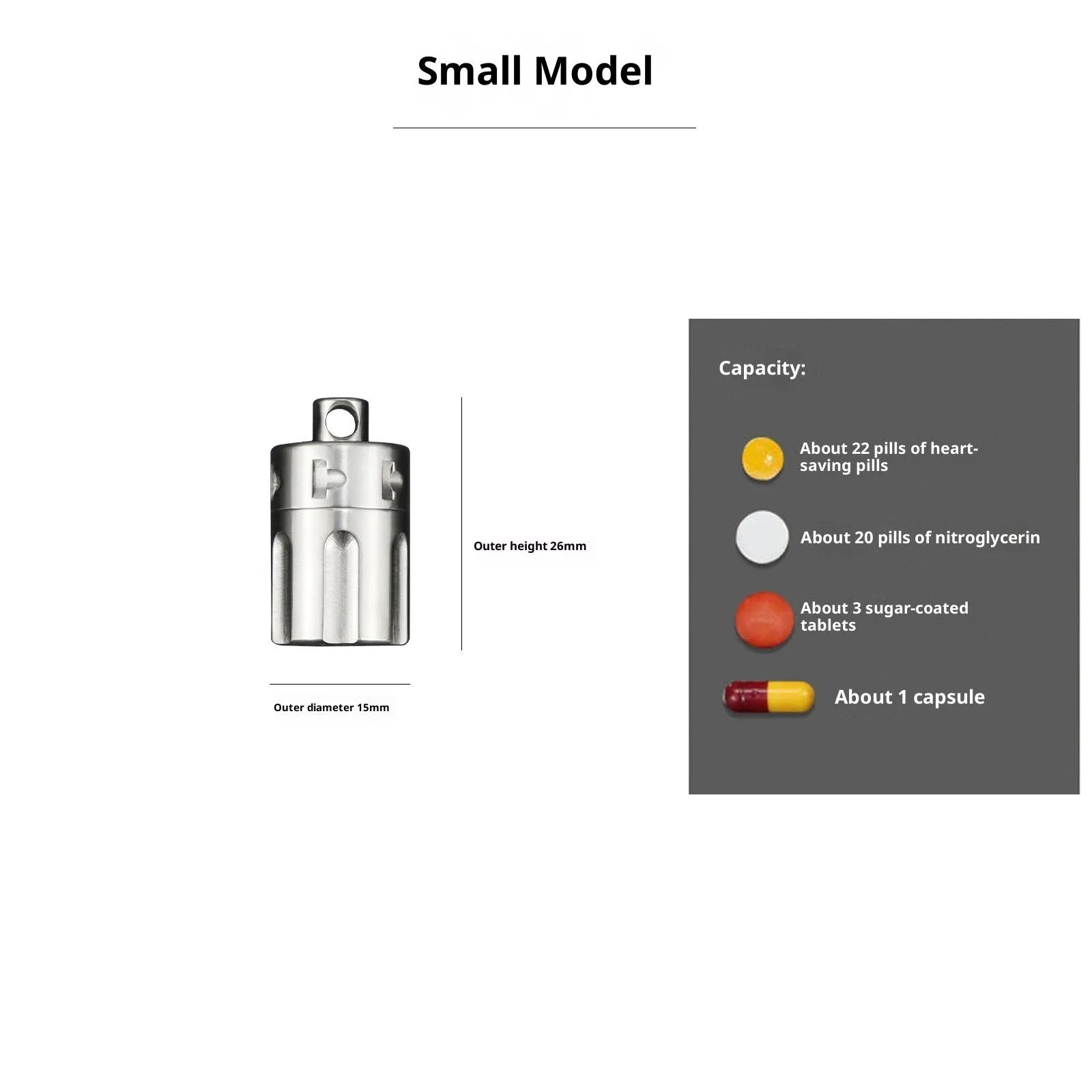 Pure titanium creative waterproof compartment portable storage tank medicine canister in T10 size range