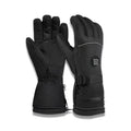 Thickened warm USB electric heating gloves in solid colour, unisex leather design