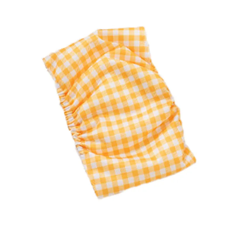 Reusable male dog diaper belly band with cartoon bone paw print design and fastener tape