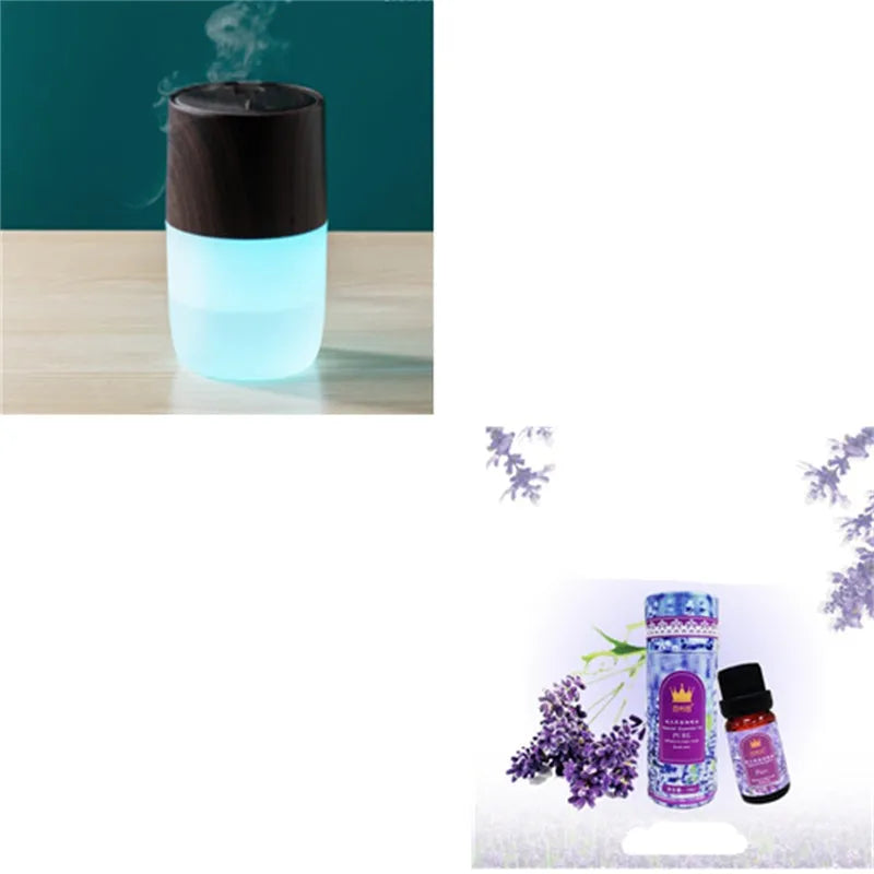Portable ultrasonic humidifier with jellyfish lamp and essential oil in white, 81x81x145mm