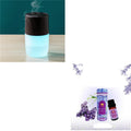 Portable ultrasonic humidifier with jellyfish lamp and essential oil in white, 81x81x145mm