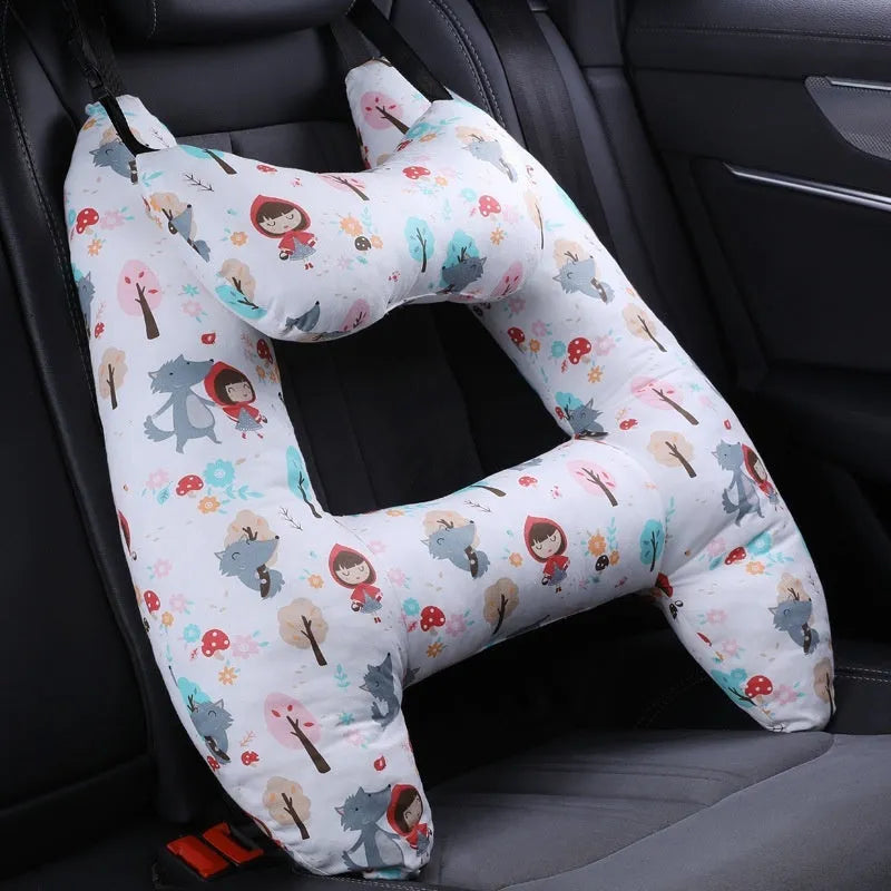 55x70cm car headrest sleeping pillow with pearl cotton filling in child-friendly patterns