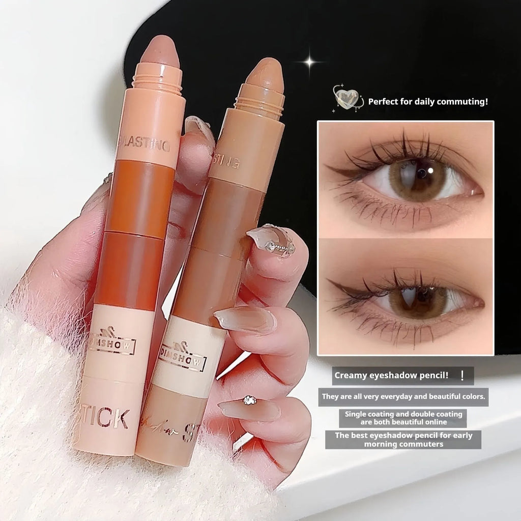 Five-piece lazy eyeliner pen highlight eyeshadow set with five eye shadow sticks in coordinated suits