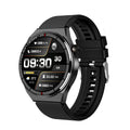 1.28-inch smartwatch showing health metrics on screen with silicone wrist strap