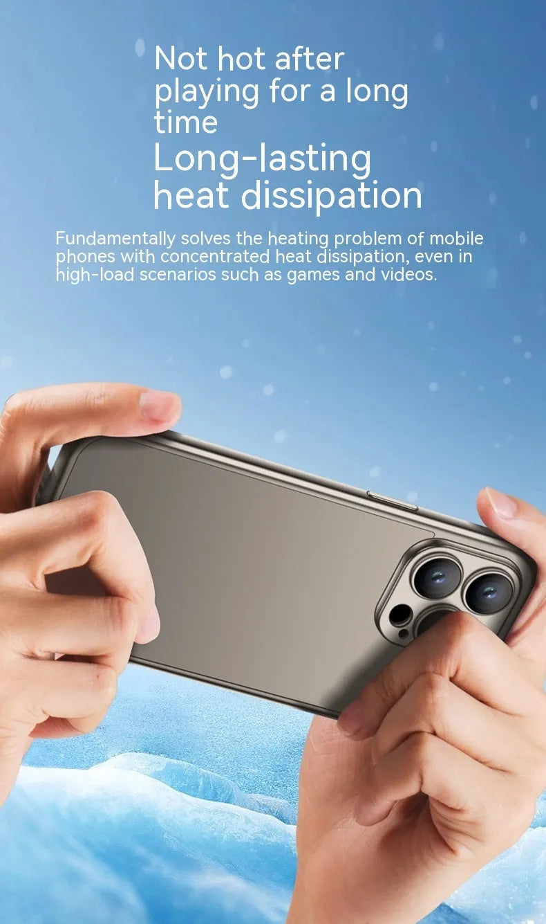 Matte electroplating frame phone case for iPhone 15 Pro Max in titanium gray with glass lens protector