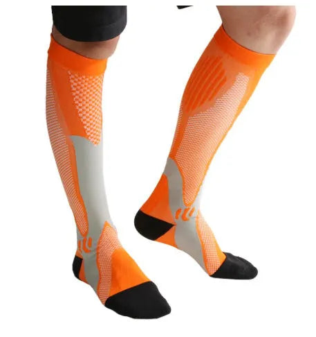 Graduated compression socks for athletic activities and travel in multiple colour options
