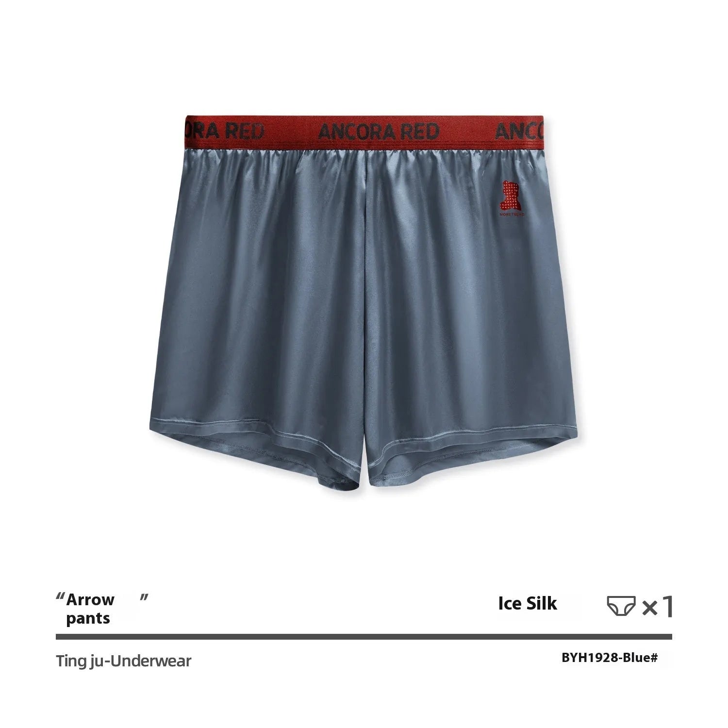 Men's solid colour boxer briefs showing mid-waist design and knitted polyester fabric in multiple colour options