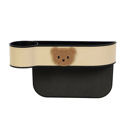 Cartoon style leather car seat gap storage box for vehicle organisation