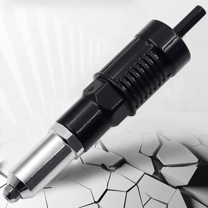 Alloy steel electric drill rivet gun adapter with four rivet heads and handle