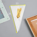 Transparent triangular OPP plastic packaging bags with tie wire closure in three size options