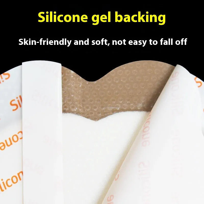 Large skin-tone silicone foam medical dressing for pressure relief and wound care