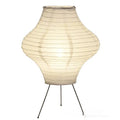 Japanese style decorative table lamp with paper shade and three-colour lighting