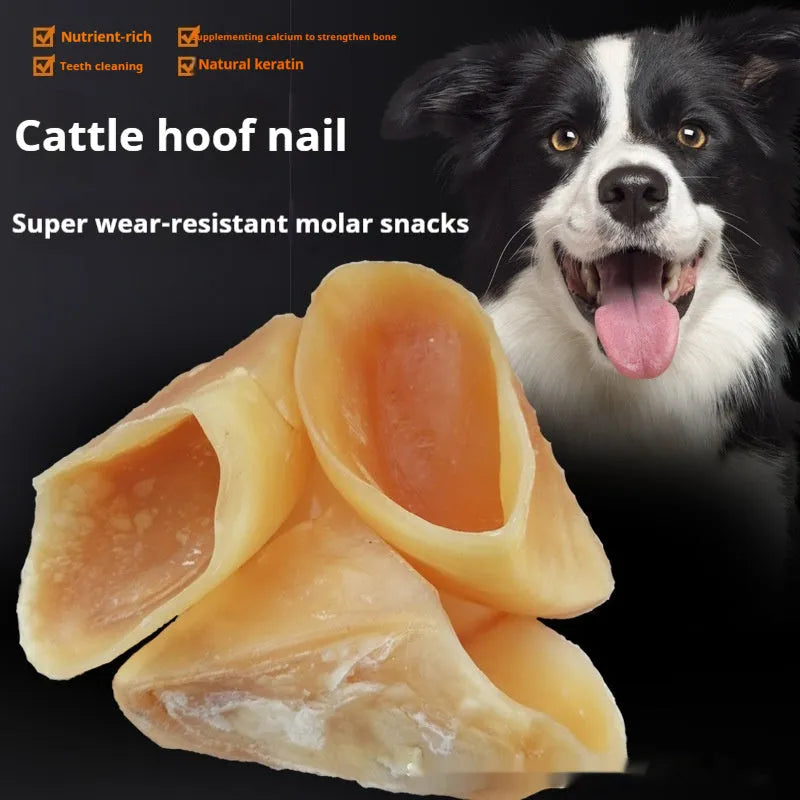 Natural cowhide hoof shell dog chew for small and large dogs