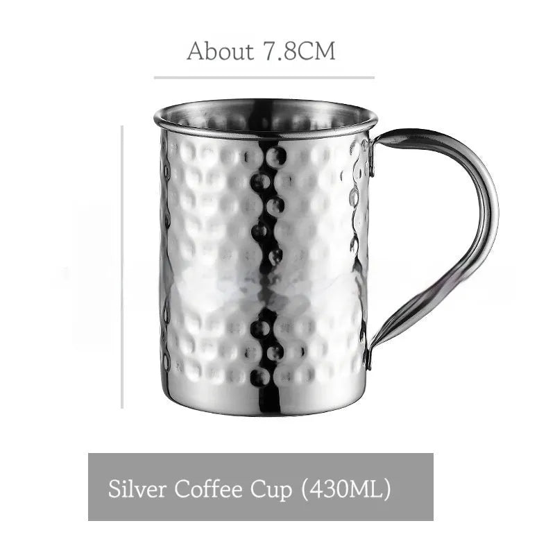 Copper plated stainless steel Moscow mule cup in a choice of hammered or smooth finish and multiple colours.