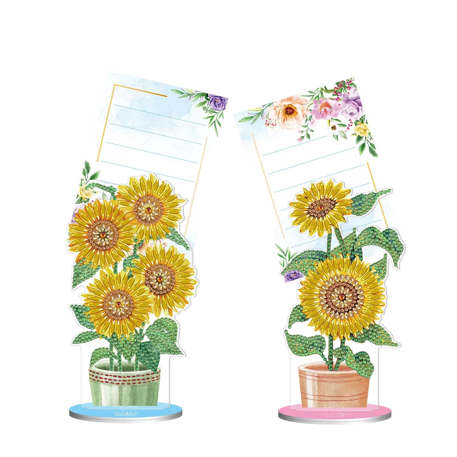 Handmade diamond painting decorative note clip with American-style design on desktop