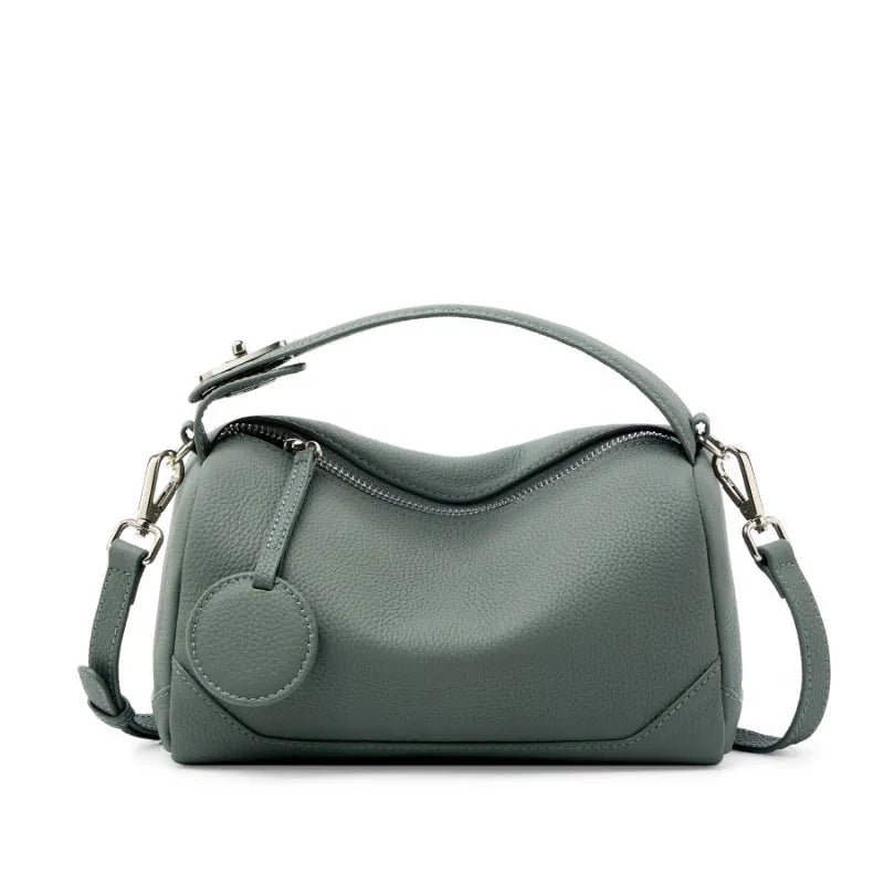 Women's genuine leather crossbody bag in square vertical shape 23x11x14 cm available in five colours