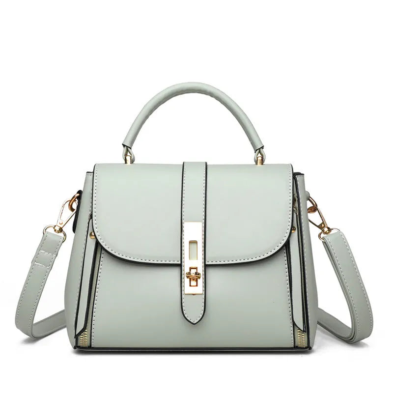 Women's soft PU leather messenger shoulder bag in square vertical design measuring 21x11x16cm
