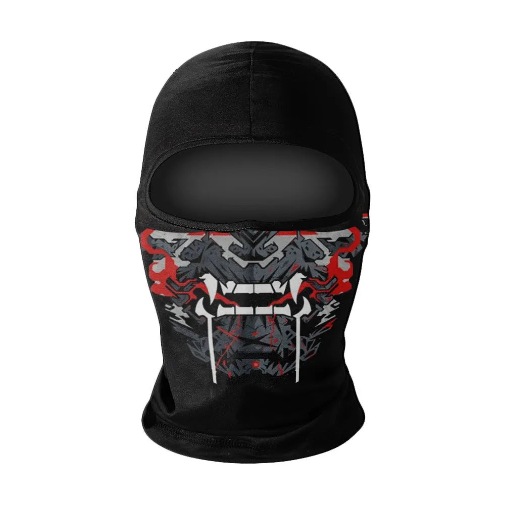 Summer breathable full face sun protection headgear in ice silk fabric, polyester, average size, available in multiple colours