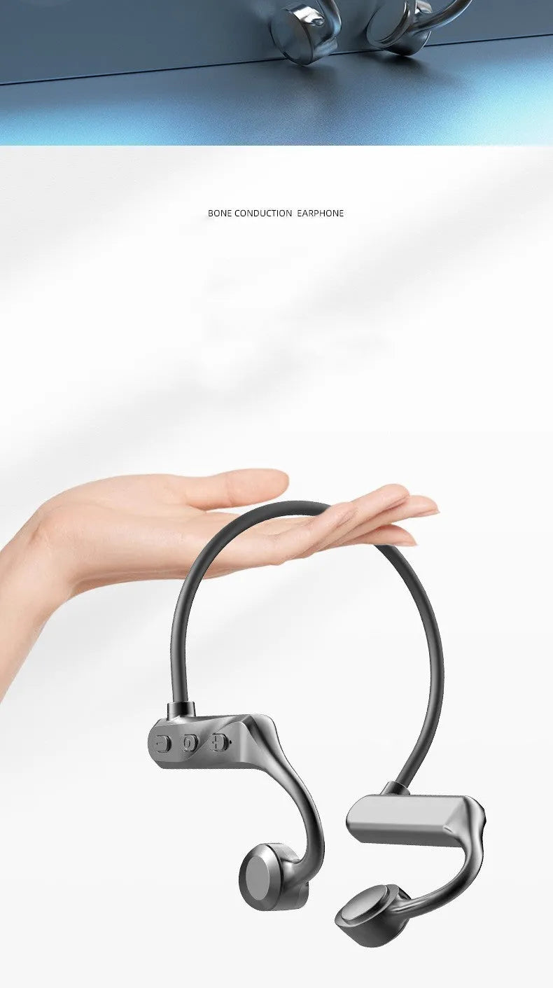 Hot K69 air conduction sports ear hook open wireless Bluetooth headset in black with breathing light