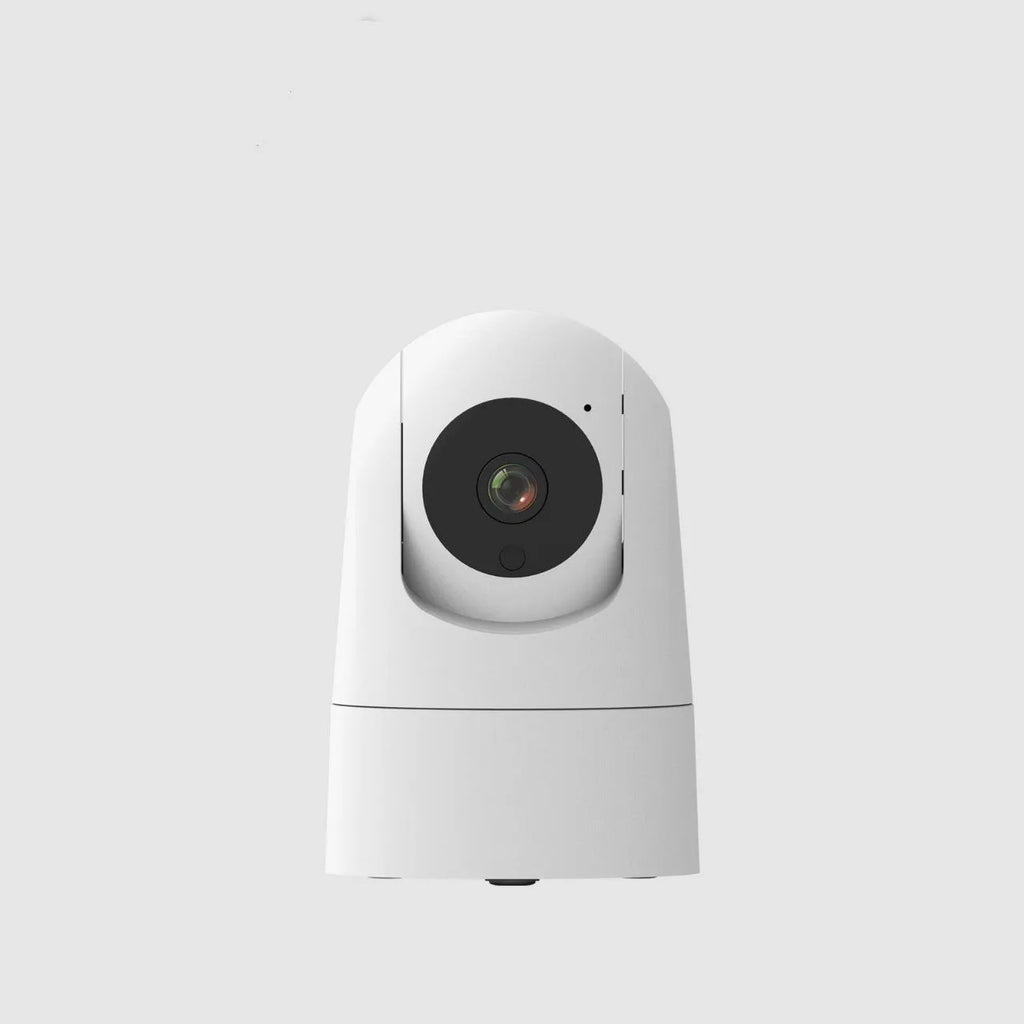 Compact indoor security camera with two-way voice on a shelf