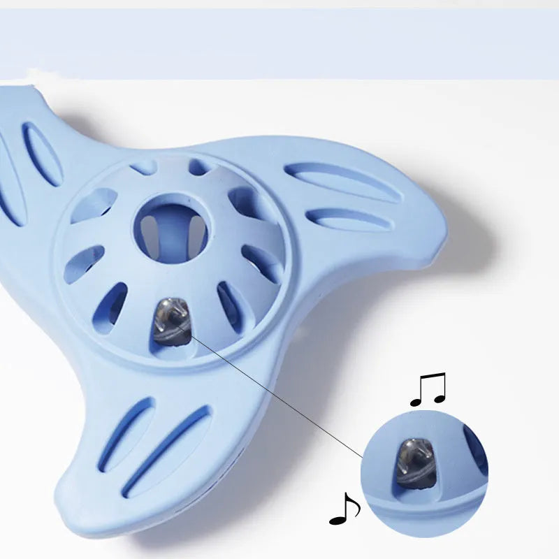 Blue bite-resistant molar boomerang dog chew toy for medium and large breed puppies