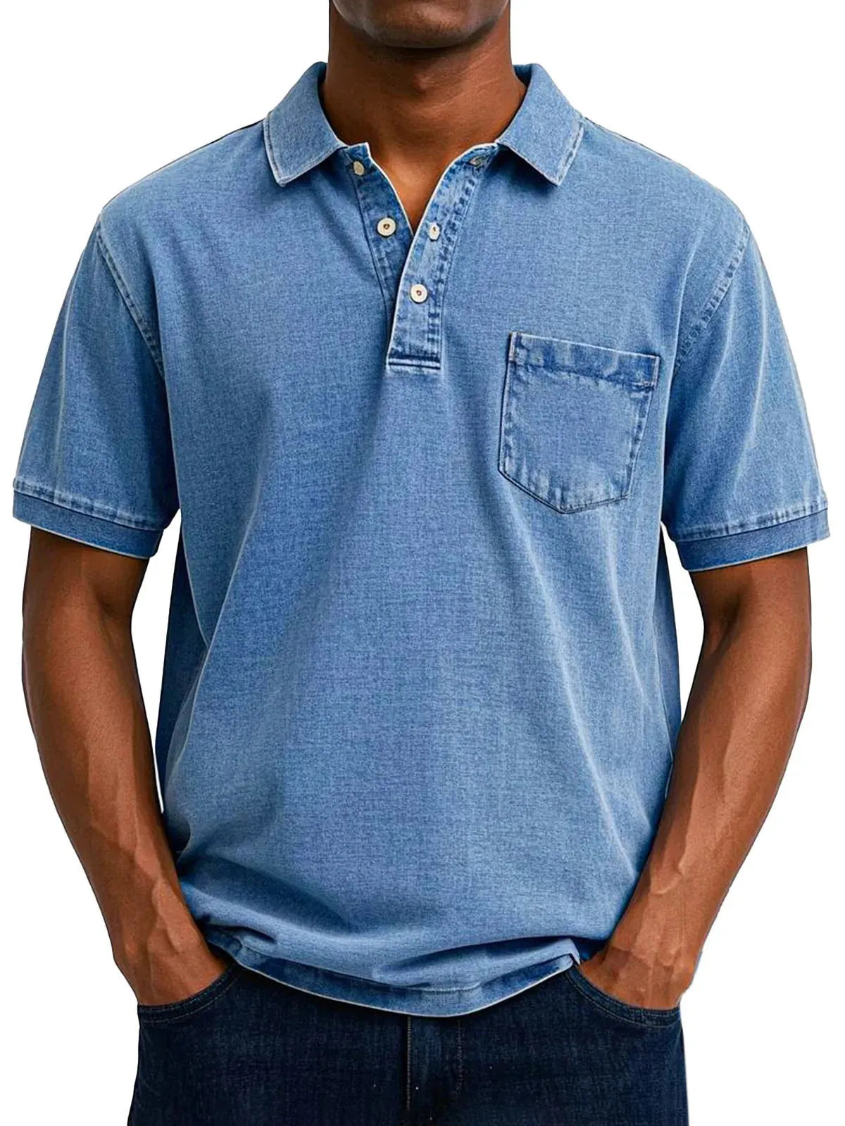 Men's plus size printed short sleeve shirt in loose fit Korean style with polyester fabric