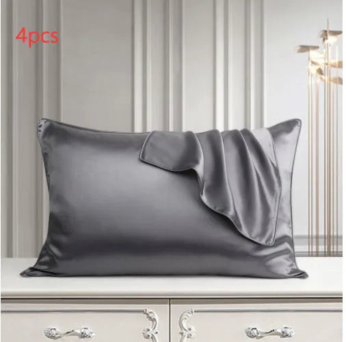 Single mulberry silk pillowcase in palace luxury style, size 48cm by 74cm.