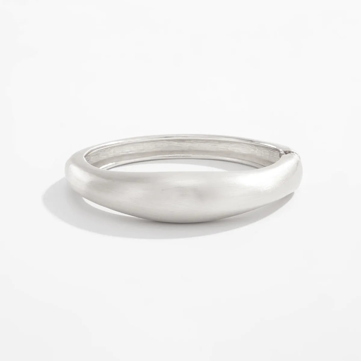 All-match matte texture spring bracelet ornament alloy electroplated ellipse design gold silver bracelet