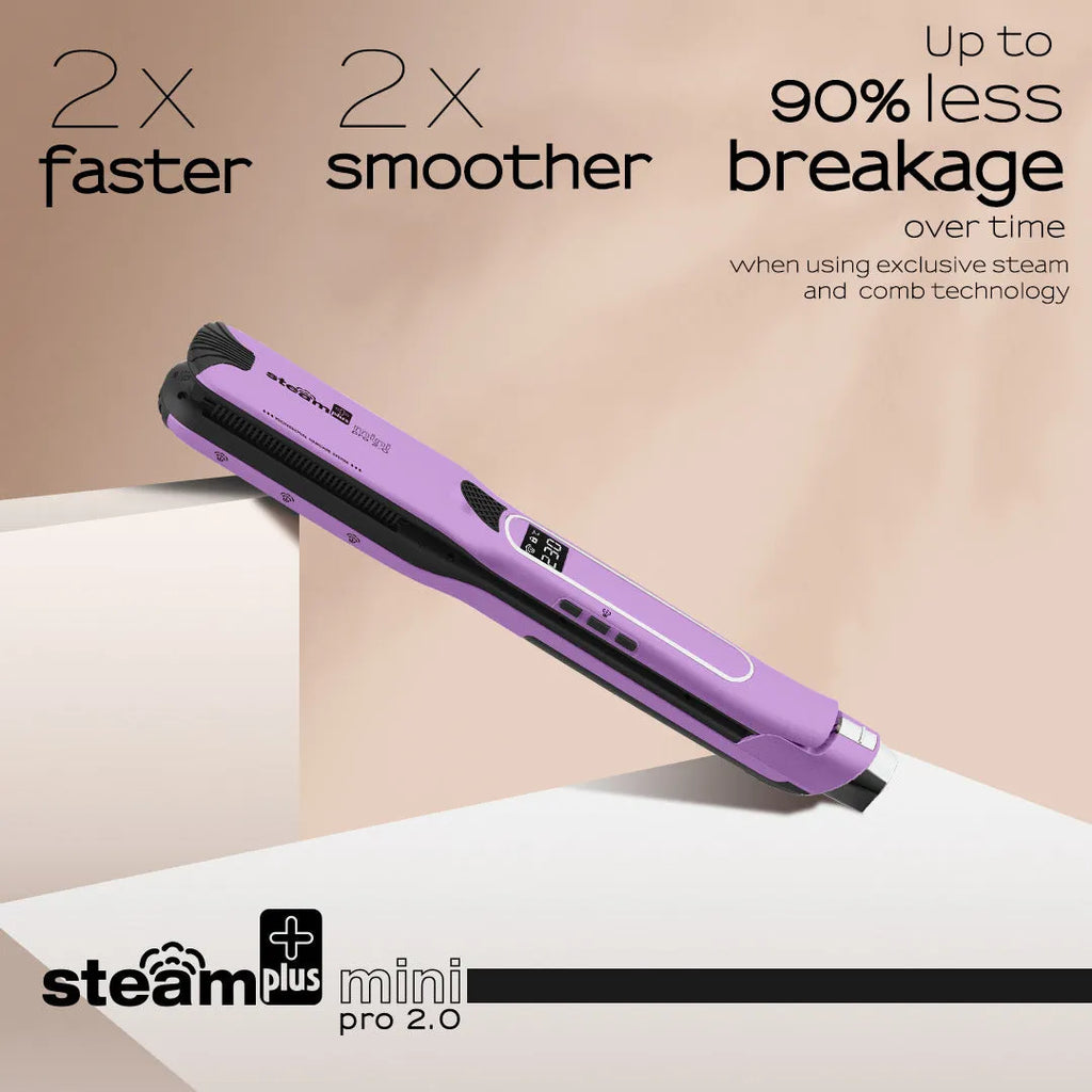 Mini steam splint spray hair straightener in champagne, purple or rose red colour