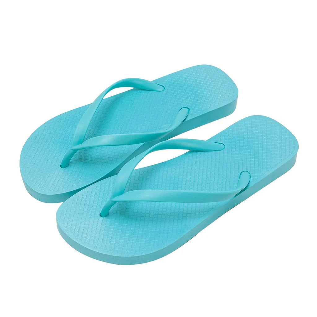 Orange foldable flat slippers with a non-slip PVC sole and hollow-out breathable design