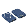 10000mAh magnetic wireless power bank with plastic case in black on a surface