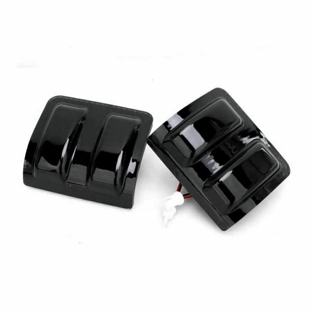 Ford F250 F350 F450 F550 3-grid LED front mirror lights with clear shell and yellow-white running water mode