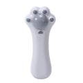 Blue dual-purpose cat massage comb and dental toy with cartoon design and catnip